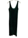 Enza Costa Size 1 / S Emerald Green Viscose & Silk Velvet Scoop Neck Maxi Dress Emerald Green / 1 / S