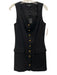 Rag & Bone Size 4 Black Cotton & Linen Brass Hardware Button Down Dress Black / 4