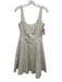 Staud Size 8 Cream & Green Cotton Blend Pinstripe Paneled Above Knee Dress Cream & Green / 8