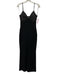 Chiara Boni Size 8 Black Polyamide Blend Rhinestone V Neck Slim Flare Jumpsuit Black / 8