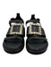Roger Vivier Shoe Size 40 Black, Gold, Clear Leather Upper Crystal Sandals Black, Gold, Clear / 40