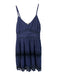 Love Shack Fancy Size 6 Indigo Cotton V Neck Adjustable spaghetti straps Dress Indigo / 6