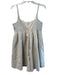 Rebecca Taylor Size 10 Grey Linen & Polyester Spaghetti Strap solid color Dress Grey / 10