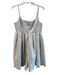 Rebecca Taylor Size 10 Grey Linen & Polyester Spaghetti Strap solid color Dress Grey / 10