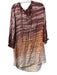 River + Sky Size M Mauve Viscose Tie V Neck Long Sleeve Tie Detail Dress Mauve / M