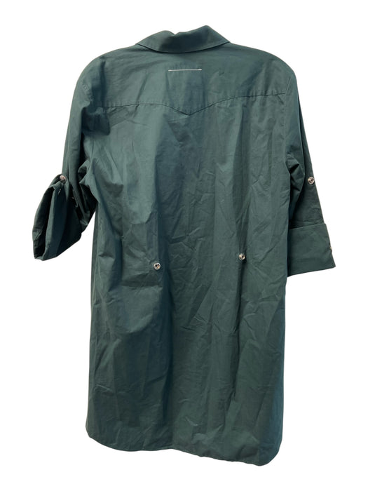 MM6 Maison Margiela Size 42 Dark Green No Fabric Tag Collared 1/2 sleeve Dress Dark Green / 42