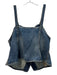 Ganni Size 40 Dark Wash Cotton Denim Gold Hardware Pockets Button Down Top Dark Wash / 40