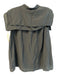 Moussy Size Est S Black Rayon Sleeveless Ruffle Detail Button Neck Top Black / Est S