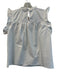 THML Size M White & Multi Polyester Sleeveless Embroidered Detail Round Neck Top White & Multi / M