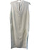 Zara Size L Ivory Polyester Sleeveless Beaded Design Side Slit Scoop neck Dress Ivory / L