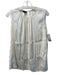Lafayette 148 Size S Ivory Viscose Sleeveless Pleated Detail Key Hole back Top Ivory / S