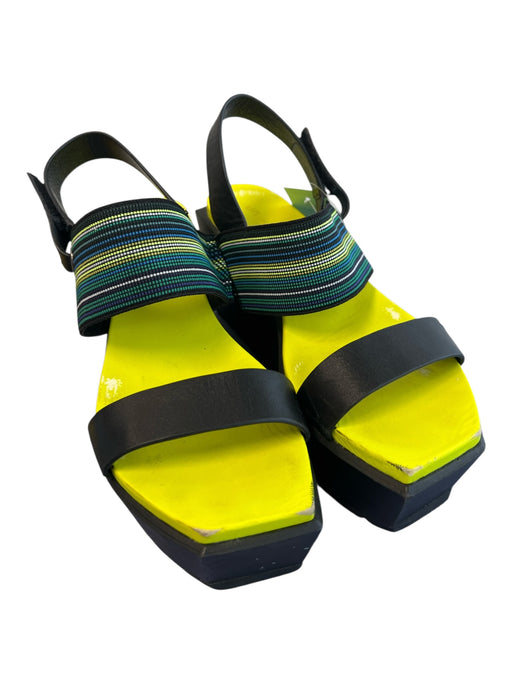 United Nude Shoe Size 39 Black & Yellow Manmade Material Open Square Toe Shoes Black & Yellow / 39