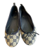 Gucci Shoe Size 39 Brown Leather & Canvas Almond Toe Logo Bow Detail Shoes Brown / 39