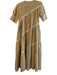 Lovebirds Size M Beige Linen & Cotton Assymetric Buttons Maxi Dress Beige / M