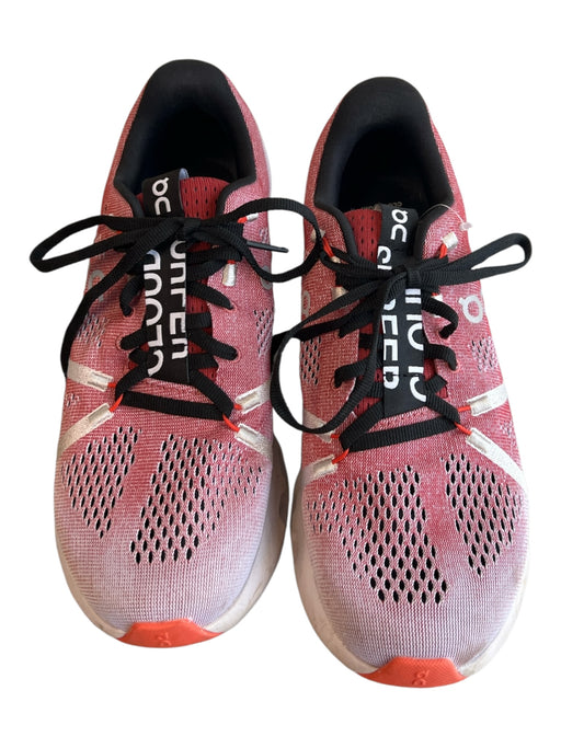On Cloud Shoe Size 9 Red Synthetic Upper Rubber Sole lace up Cloudtec Shoes Red / 9