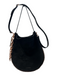 Alexander Wang Black Suede Rose Gold Hardware Magnetic Closure Chain Link Bag Black