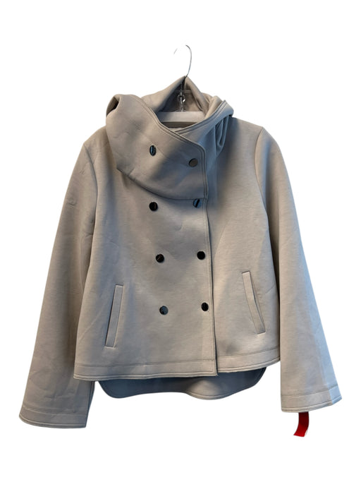 Lola & Sophie Size XS Khaki Polyester Blend Lapel Double Breast Crop Jacket Khaki / XS