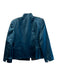 Akris Size 12 Blue 100% Silk short Standing Collar Seam Detail Pockets Jacket Blue / 12