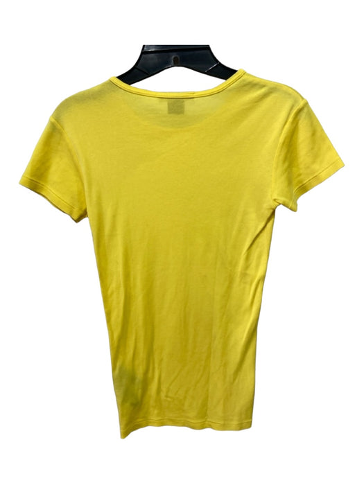 Ralph Lauren Size Small Yellow Cotton Short Sleeve Top Yellow / Small