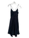 Love Shack Fancy Size XS Black Cotton Eyelet Spaghetti Strap V Neck Maxi Dress Black / XS