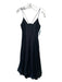 Love Shack Fancy Size XS Black Cotton Eyelet Spaghetti Strap V Neck Maxi Dress Black / XS