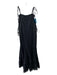 Maria Cher Size Small Black Cotton Maxi Drawstring Waist Maxi Dress Black / Small