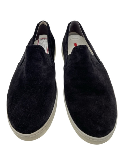 Prada Shoe Size 37.5 Black Suede round toe Elastic Sides Slip On Sneakers Black / 37.5