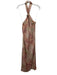 Natalie Martin Size S Beige & Pink No Fabric Tag Botanical Print Maxi Dress Beige & Pink / S