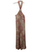 Natalie Martin Size S Beige & Pink No Fabric Tag Botanical Print Maxi Dress Beige & Pink / S