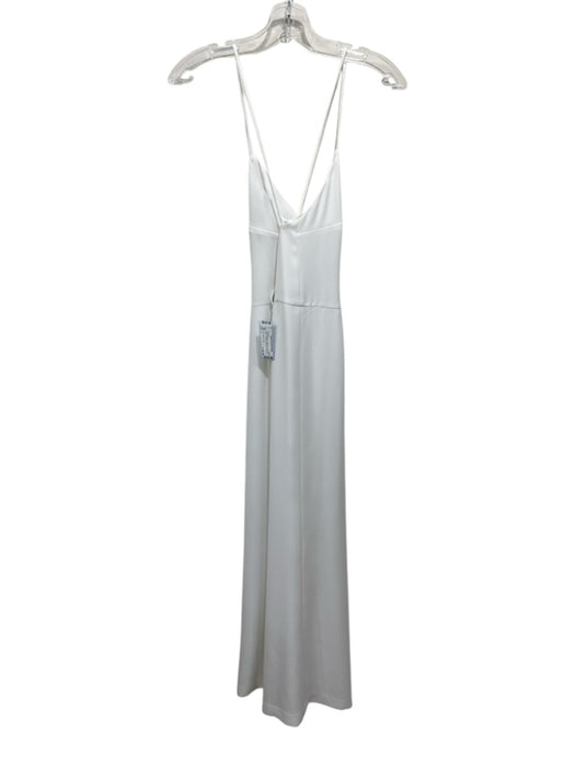 Polo Ralph Lauren Size 4 White Polyester Spaghetti Strap Criss Cross Jumpsuit White / 4