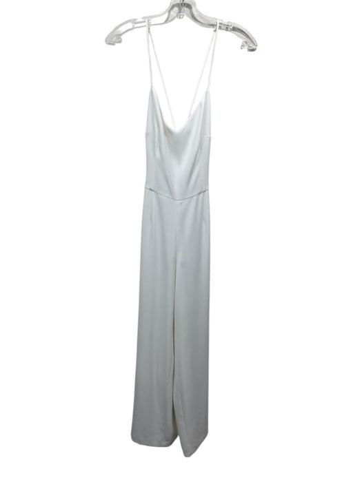 Polo Ralph Lauren Size 4 White Polyester Spaghetti Strap Criss Cross Jumpsuit White / 4