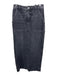 A.L.C. Size 2 Charcoal Black Cotton Denim Belt Loops Button & Zip Fly Maxi Skirt Charcoal Black / 2