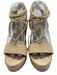 Michael Kors Collection Shoe Size 38.5 Beige Leather Upper Strappy Wedge Sandals Beige / 38.5