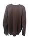 SKIMS Size S Brown Cotton ribbed hem V Neck Pullover Sweatshirt Sweater Brown / S