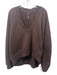 SKIMS Size S Brown Cotton ribbed hem V Neck Pullover Sweatshirt Sweater Brown / S