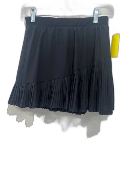 Spanx Size S Black Polyester Blend Elastic Waistband Accordion Pleat Skort Skirt Black / S