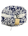 Burberry Navy & white Canvas Buckle Detail Floral Bucket Small Rim Hat Navy & white / S