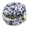 Burberry Navy & white Canvas Buckle Detail Floral Bucket Small Rim Hat Navy & white / S