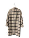 Pearl Size Small Beige Wool Collar Long Sleeve Light Weight plaid Jacket Beige / Small