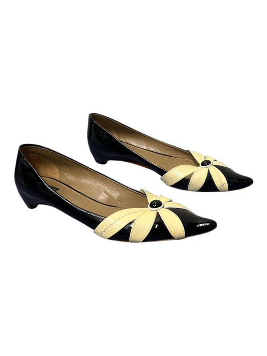 Marc Jacobs Shoe Size 40 Black & Pale Yellow Patent Leather Pointed Toe Shoes Black & Pale Yellow / 40