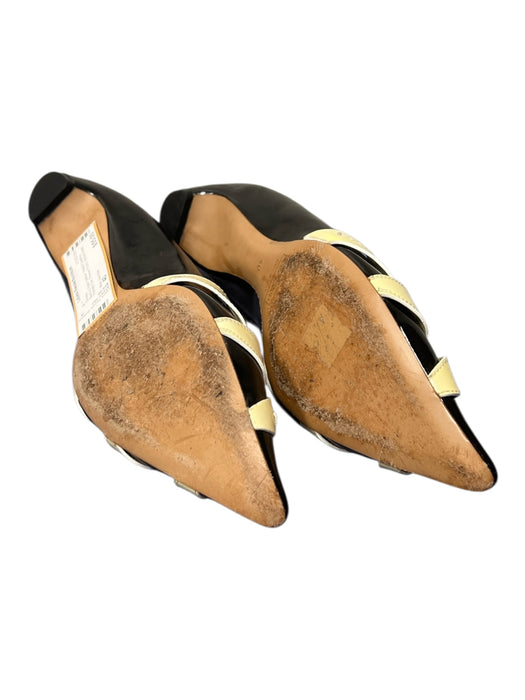 Marc Jacobs Shoe Size 40 Black & Pale Yellow Patent Leather Pointed Toe Shoes Black & Pale Yellow / 40