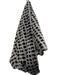 Sleeping on Snow Gray & Black Polyester Square Print Embellished Applique scarf Gray & Black / One Size