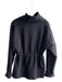 Varley Size S Black Cotton Blend High Neck Long Sleeve Drawstring Waist Top Black / S