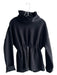 Varley Size S Black Cotton Blend High Neck Long Sleeve Drawstring Waist Top Black / S