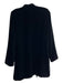 Indo-chic Size S Black Silk Velvet Mandarin Collar Frog Buttons Long Sleeve Top Black / S