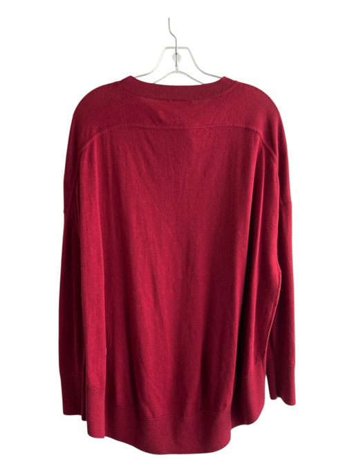 COS Size XS Maroon Wool Round Neck Long Sleeve Knit Tunic Top Maroon / XS
