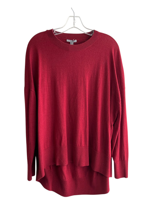 COS Size XS Maroon Wool Round Neck Long Sleeve Knit Tunic Top Maroon / XS