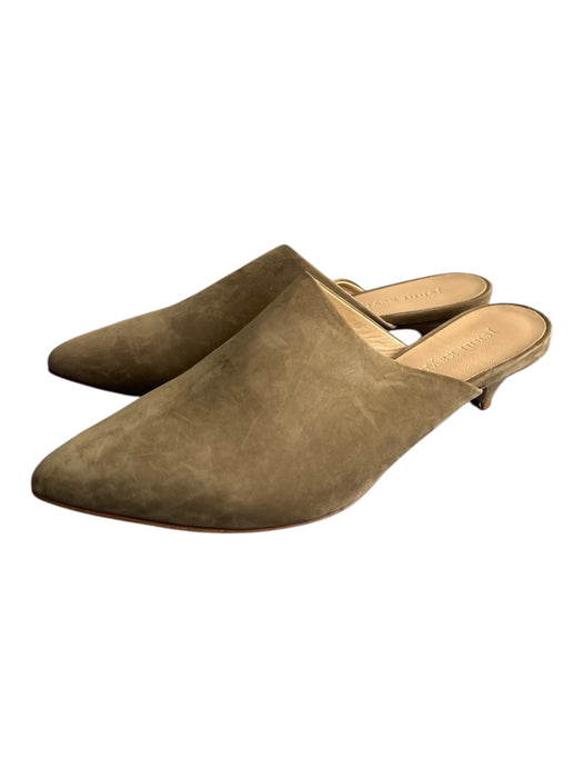 Jenni Kayne Shoe Size 39 Taupe Leather Suede Pointed Toe Open Heel Shoes Taupe / 39