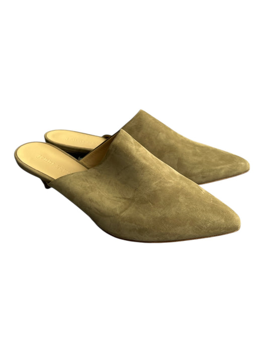 Jenni Kayne Shoe Size 39 Taupe Leather Suede Pointed Toe Open Heel Shoes Taupe / 39