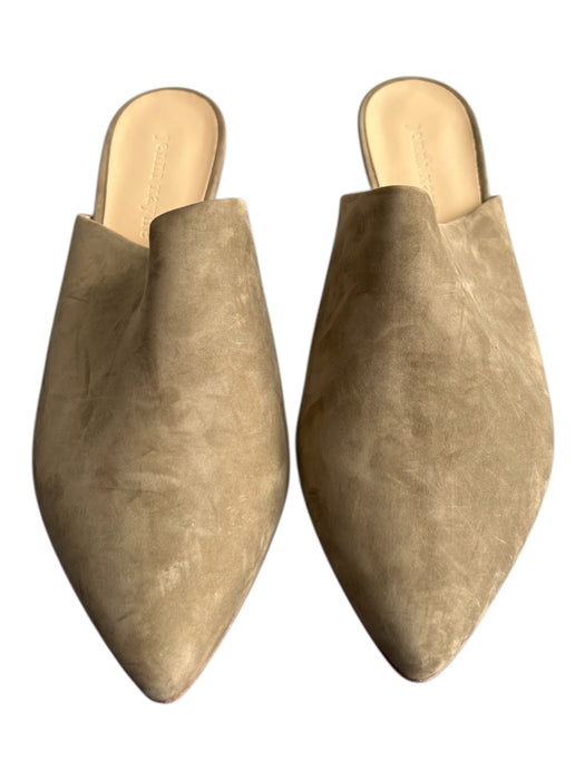 Jenni Kayne Shoe Size 39 Taupe Leather Suede Pointed Toe Open Heel Shoes Taupe / 39